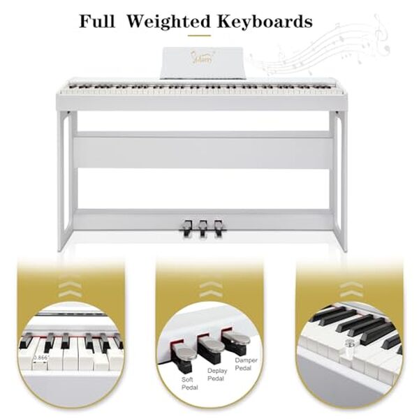 Découvrez la performance et la connectivité du piano numérique Glarry Domicile 88 touches : une expérience musicale exceptionnelle pour musiciens exigeants et amateurs.