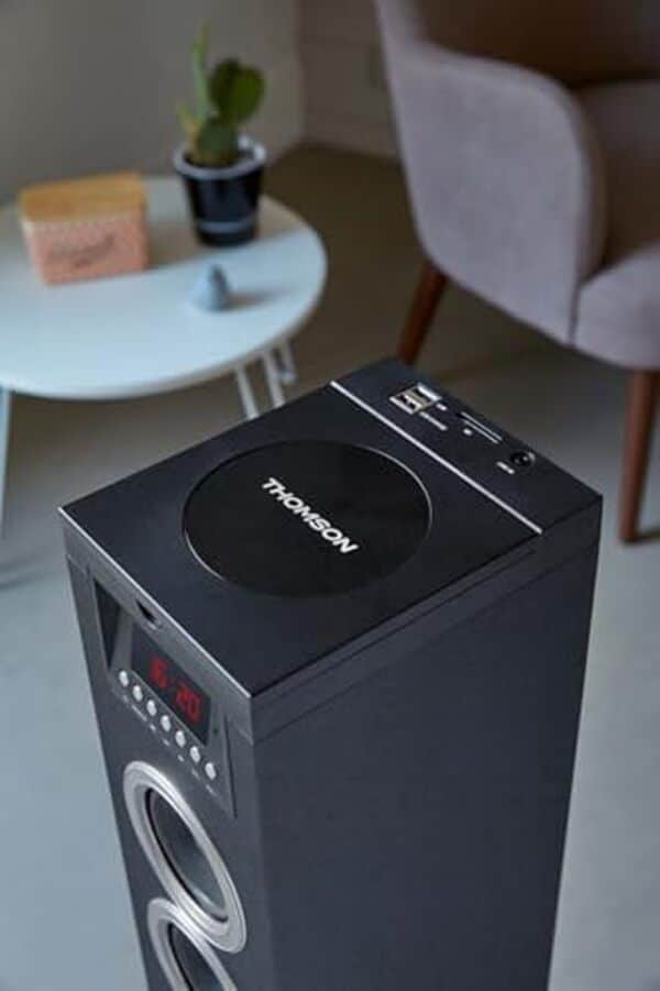 Découvrez notre test approfondi du thomson DS120CD : une tour de son Bluetooth complète avec 60W de puissance pour une expérience audio immersive et dynamique.