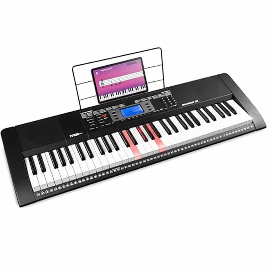 Test du clavier électronique max rhapsody61l : 61 touches lumineuses pour débutants