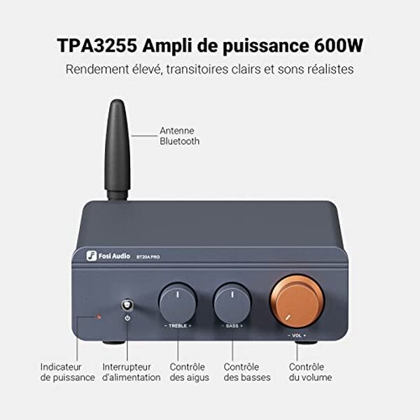 Découvrez notre test détaillé du fosi Audio BT20A Pro, un mini ampli hifi de 300 W avec Bluetooth intégré. Performances, qualité sonore et fonctionnalités analysées pour vous aider à faire le bon choix.