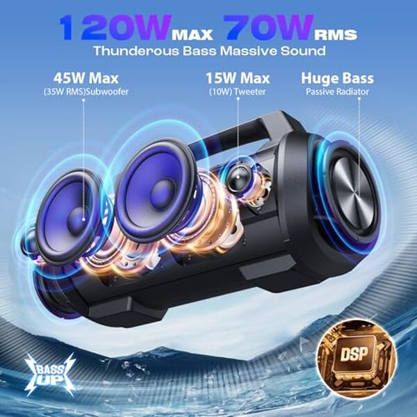 Découvrez l'enceinte bluetooth W-KING 120W, un modèle puissant et étanche. Explorez ses performances audio, sa robustesse et son design moderne à travers notre test détaillé.