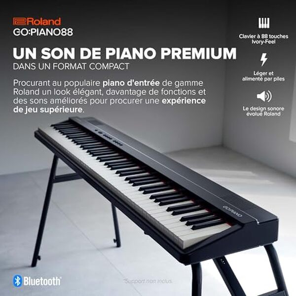 Découvrez notre avis détaillé sur le Roland GO Piano88 : un piano numérique portable performant et polyvalent pour musiciens en déplacement et amateurs. 