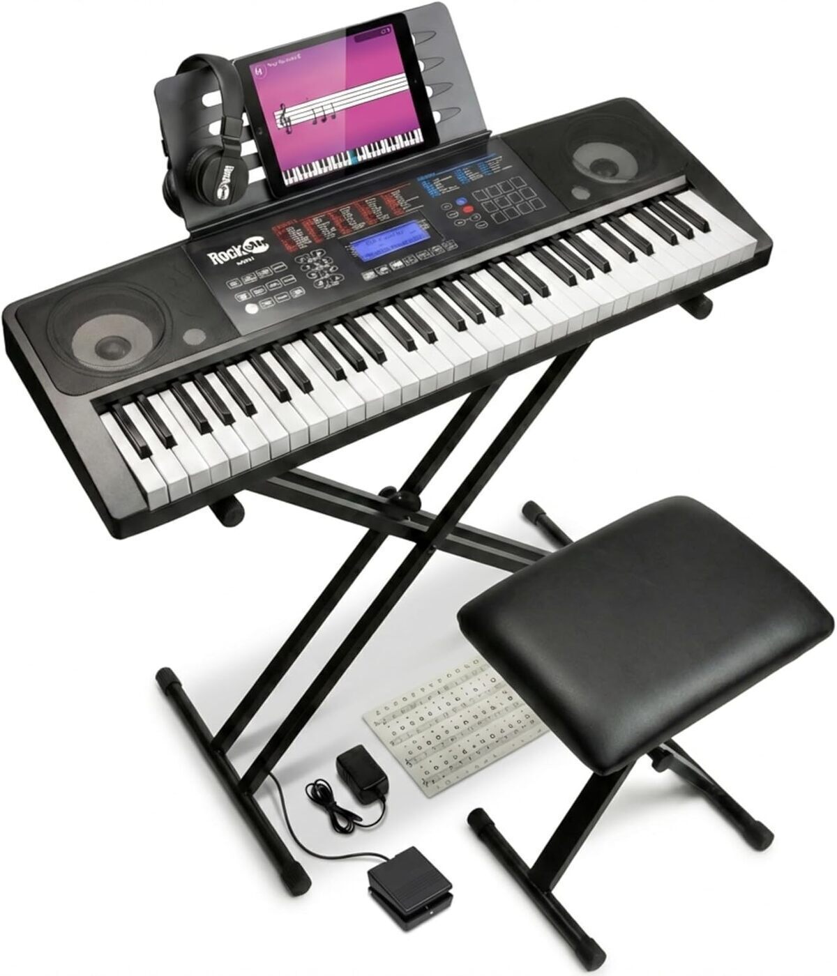 Test du kit piano RockJam 61 touches : polyvalence et accessoires complets