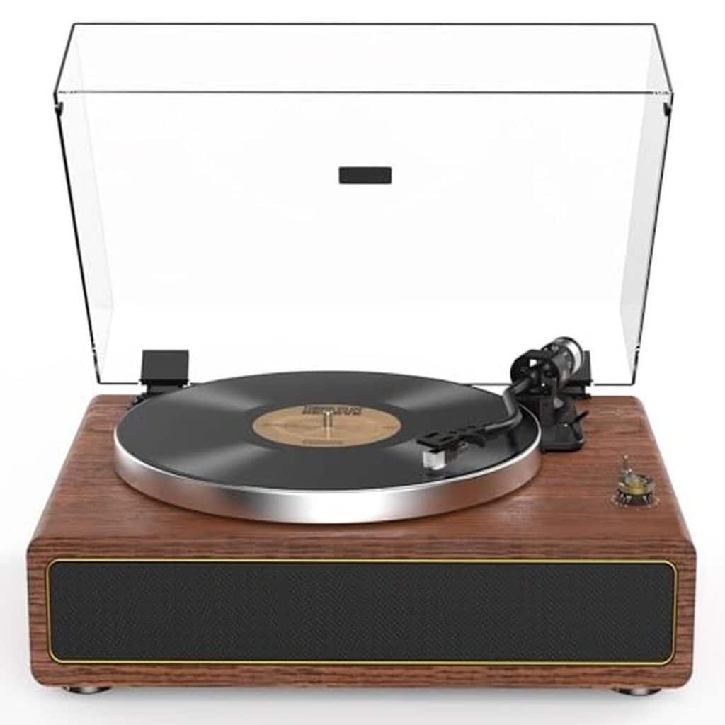 Test platine vinyle bluetooth avec haut-parleurs intégrés