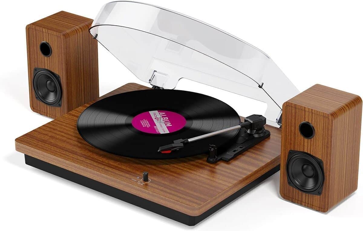 Test : platine vinyle bluetooth trois vitesses avec haut-parleurs stéréo