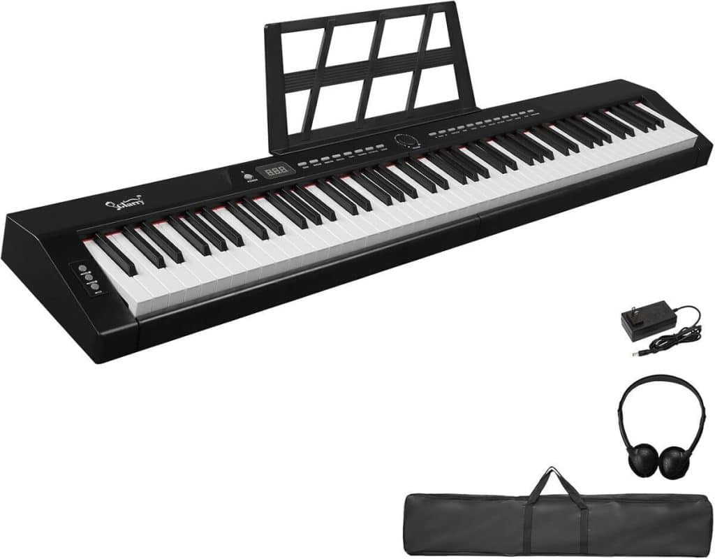 Test : piano numérique Bonnlo 88 touches, idéal pour débutants et amateurs