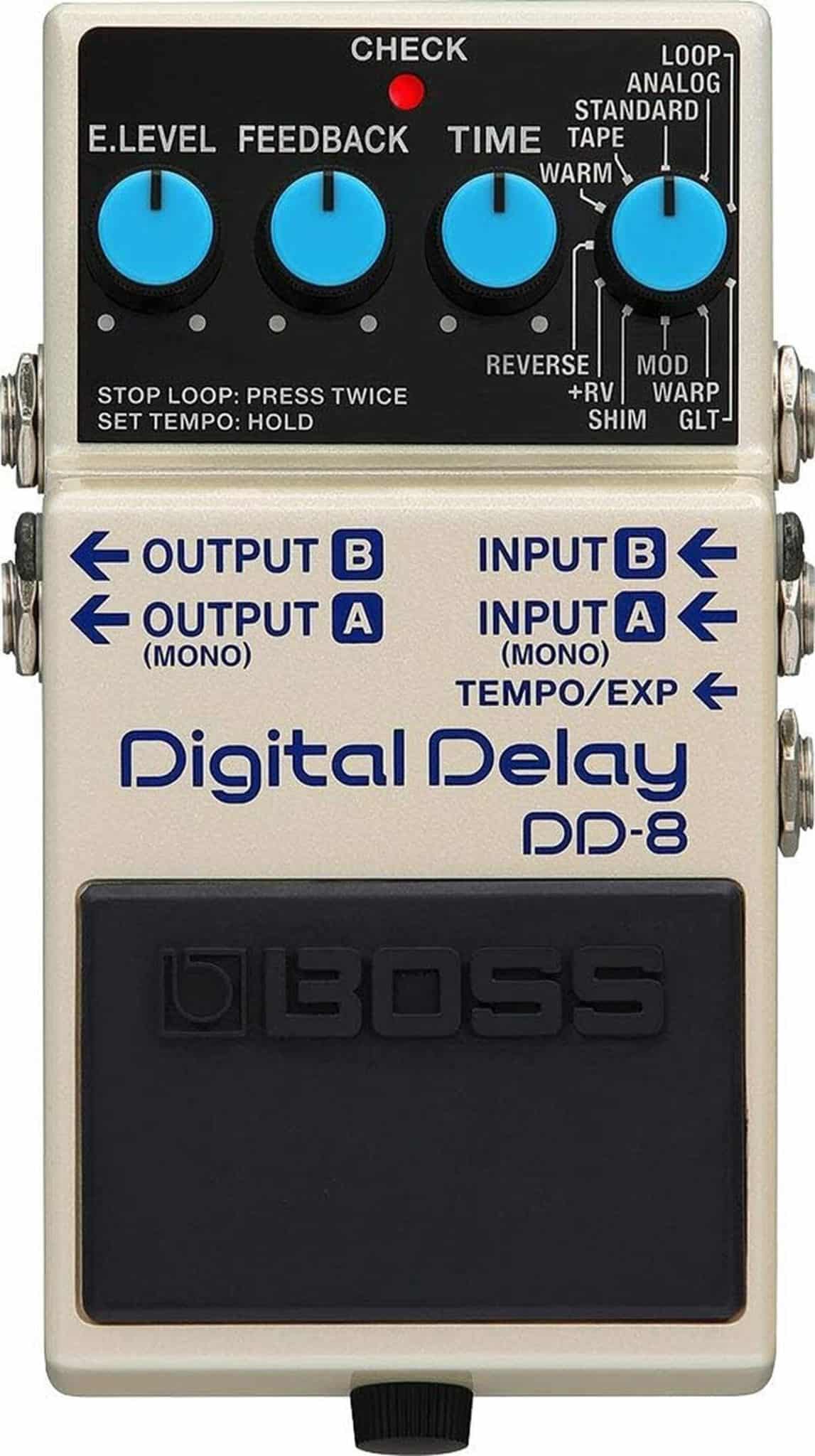 Test : pédale digital delay DD-8 BOSS, puissance et diversité sonores