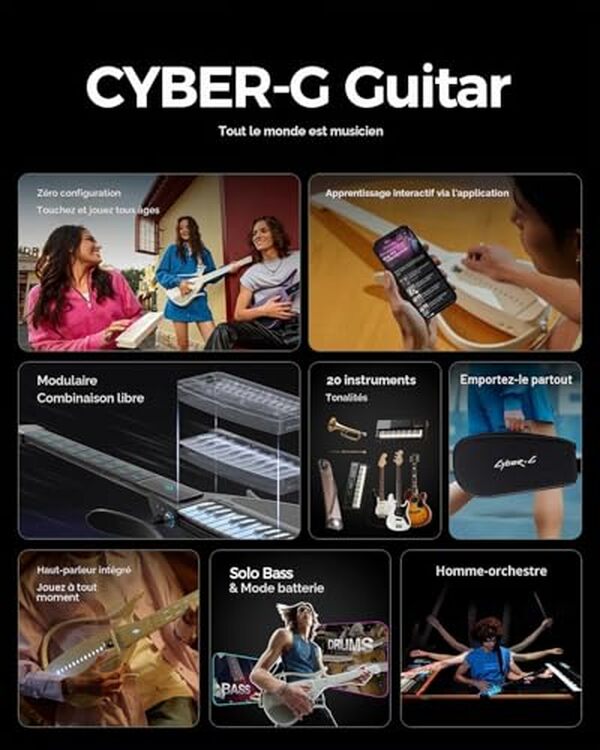 Découvrez la guitare innovante enya CYBER-G en bleu : une guitare smart sans cordes pour musiciens modernes. Test complet, caractéristiques et avis d'expert. 