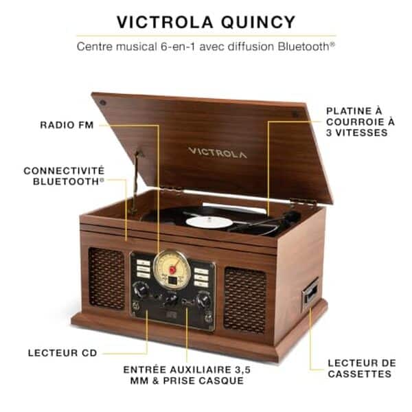 Découvrez notre test complet de la chaîne stéréo Victrola Classic 6-en-1. Lecteur vinyle, radio et bien plus : caractéristiques, performances et verdict. 