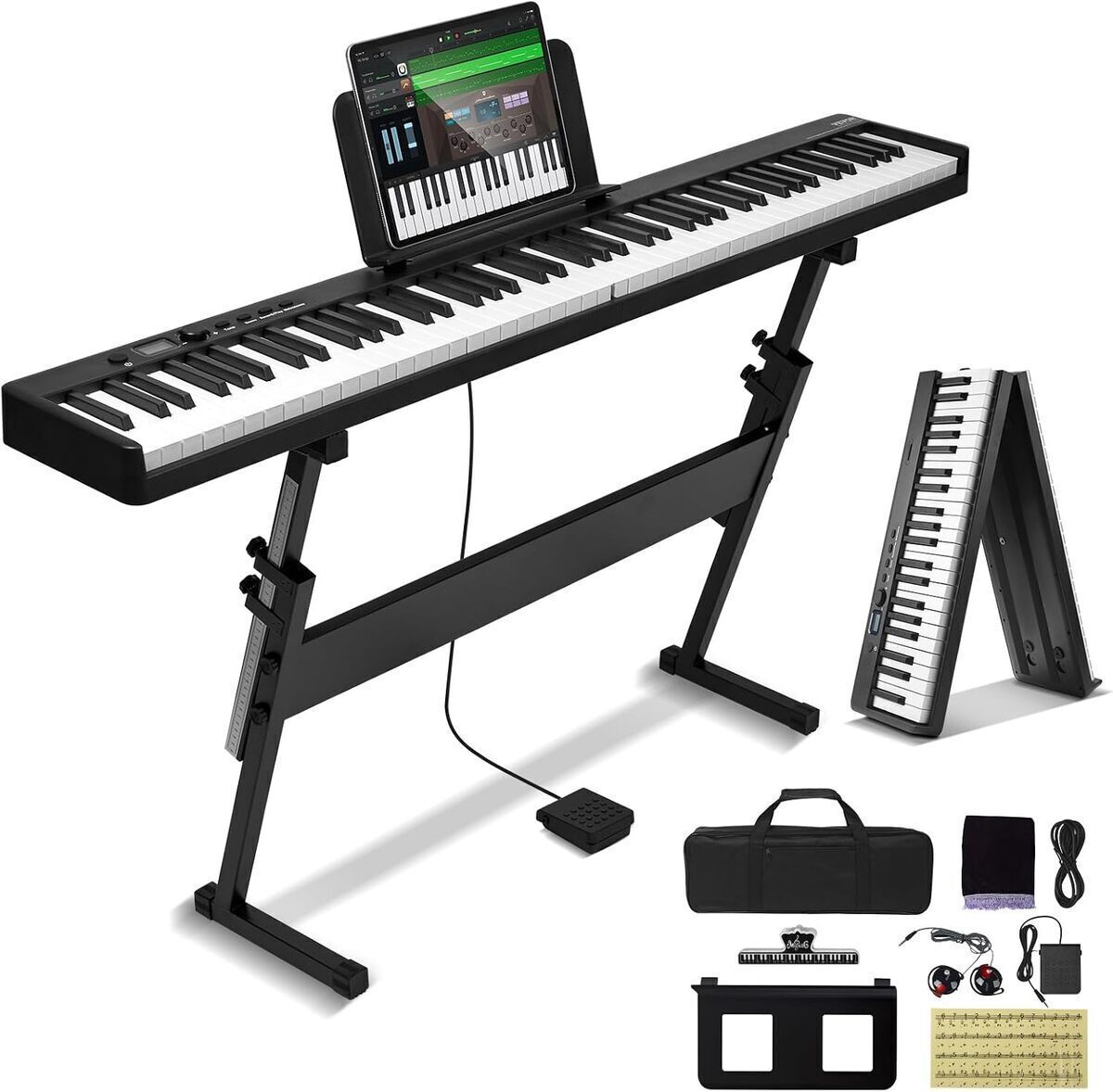 Test du clavier VEVOR piano pliable 88 touches
