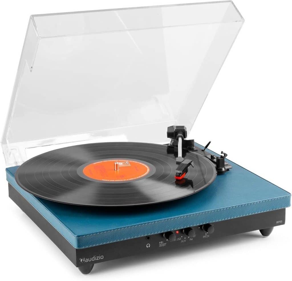 Test platine Audizio RP113D : élégance et sonorité en cuir bleu foncé