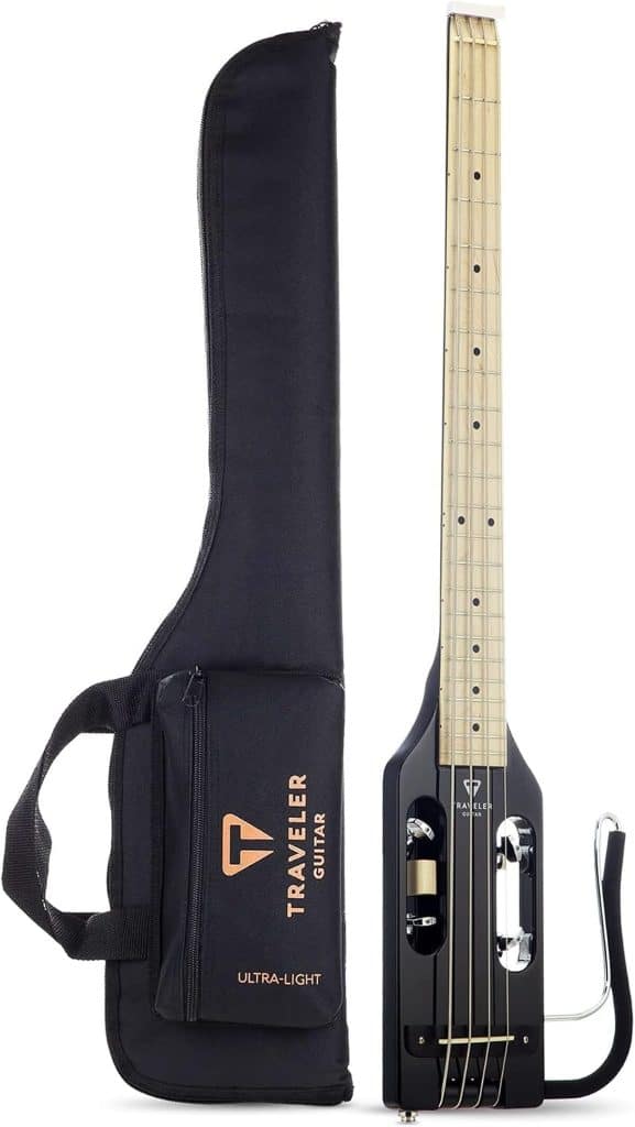 Test de la guitare basse ultra-légère traveler guitar ulb noir brillant