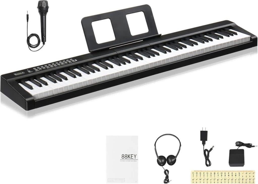 Test du piano numérique Bonnlo Gpp-101 : touches semi-lestées et bluetooth