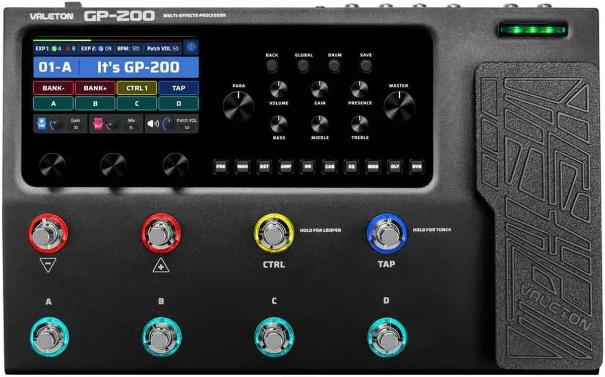 Test Valeton GP-200 : interface audio USB en noir